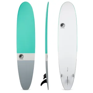 10' Ultimate Longboard Surfboard Aqua Dip (Hybrid Epoxy Softtop)