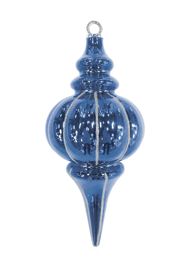 10.25" Striped Finial Ornament (Set of 12)