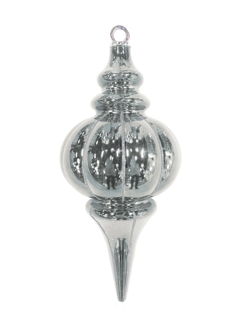 10.25" Striped Finial Ornament (Set of 12)
