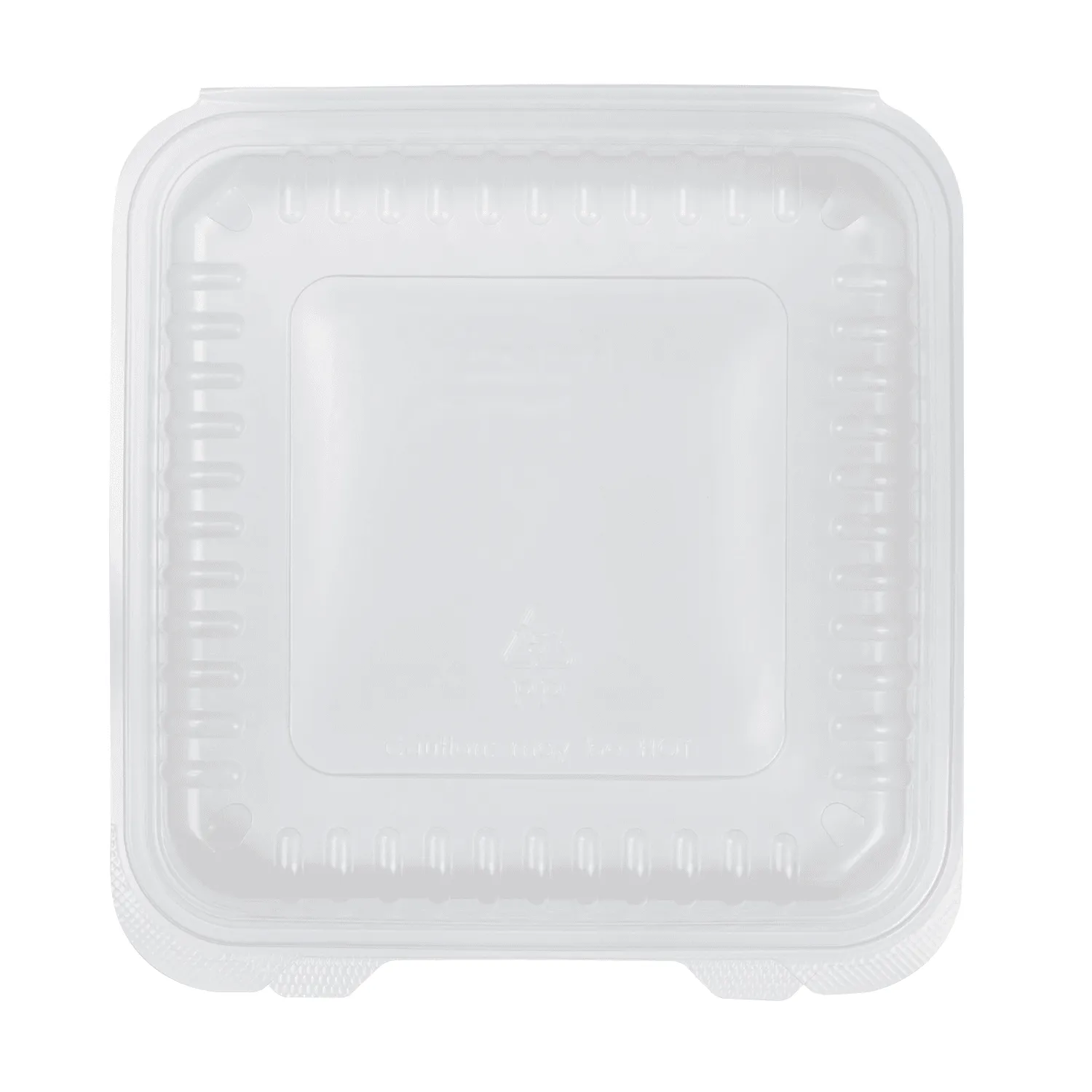 [200 ct] 9'' x 9'' Hinged Food Containers | PP | Clear