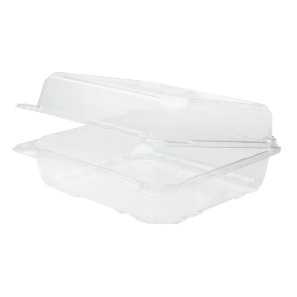 [250 ct] 8''x 8'' Hinged Food Containers | PET | Clear