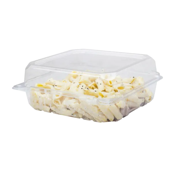 [250 ct] 8''x 8'' Hinged Food Containers | PET | Clear