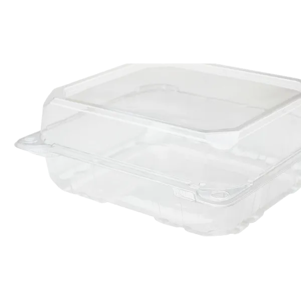[250 ct] 8''x 8'' Hinged Food Containers | PET | Clear
