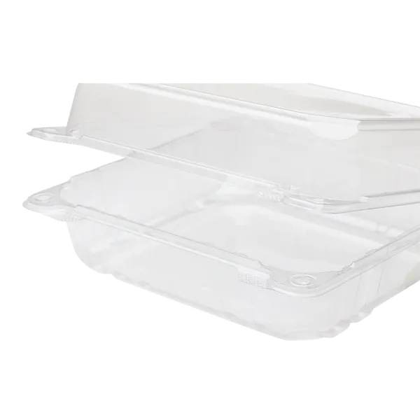 [250 ct] 8''x 8'' Hinged Food Containers | PET | Clear