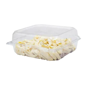 [250 ct] 8''x 8'' Hinged Food Containers | PET | Clear