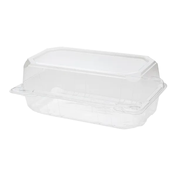 [250 ct] 9''x 5'' Hinged Food Containers | PET | Clear