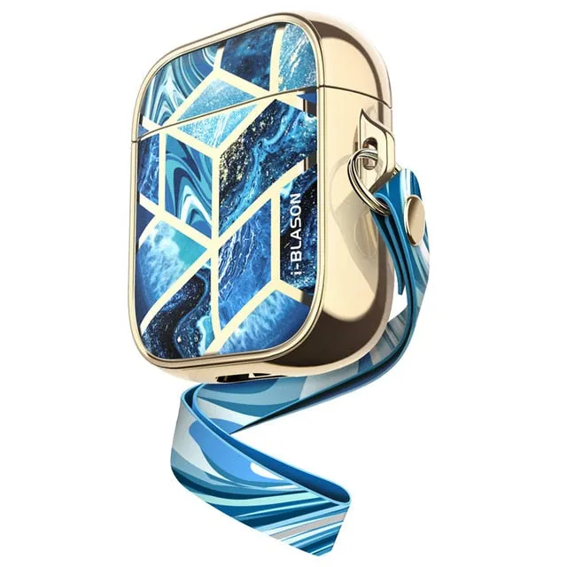 360 Degree Protective Stylish Marble Case Cover For AirPods 1st/2nd