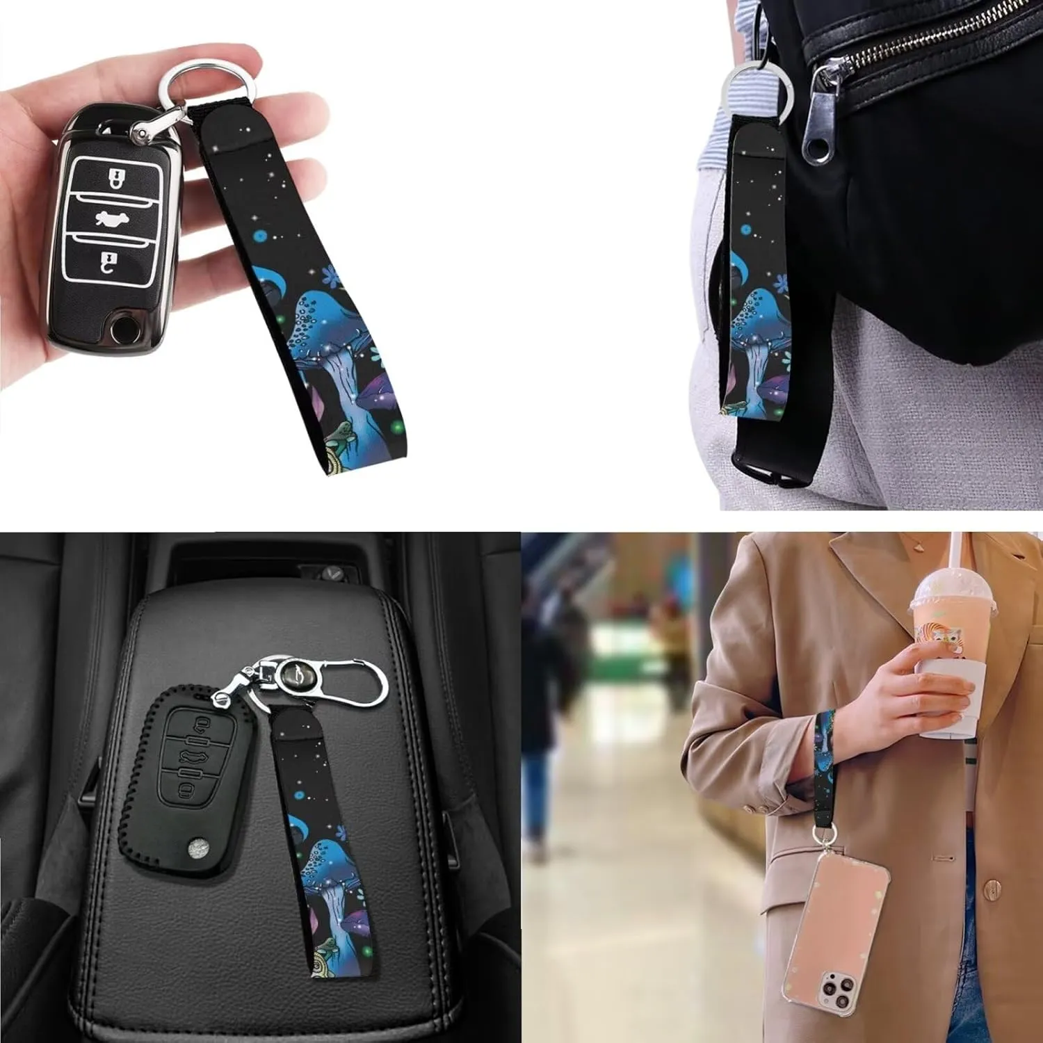 3Pcs Saddle Bags Set Shoulder Bag Satchel Bags for Women Purses for Women Key Holder