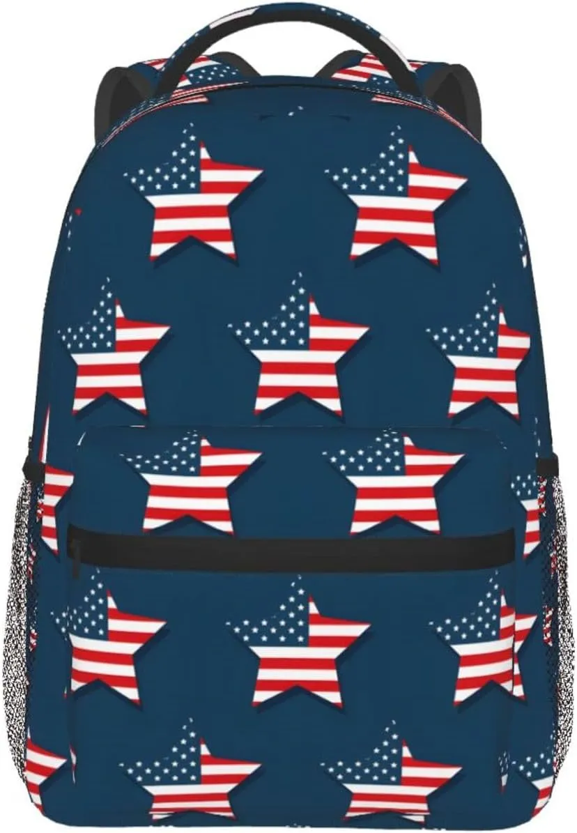 4th July Travel Laptop Backpack for Women Lightweight College Backpack Adjustable Fits 15.6 Inch Laptop Bag Waterproof for Men, Work, Gym