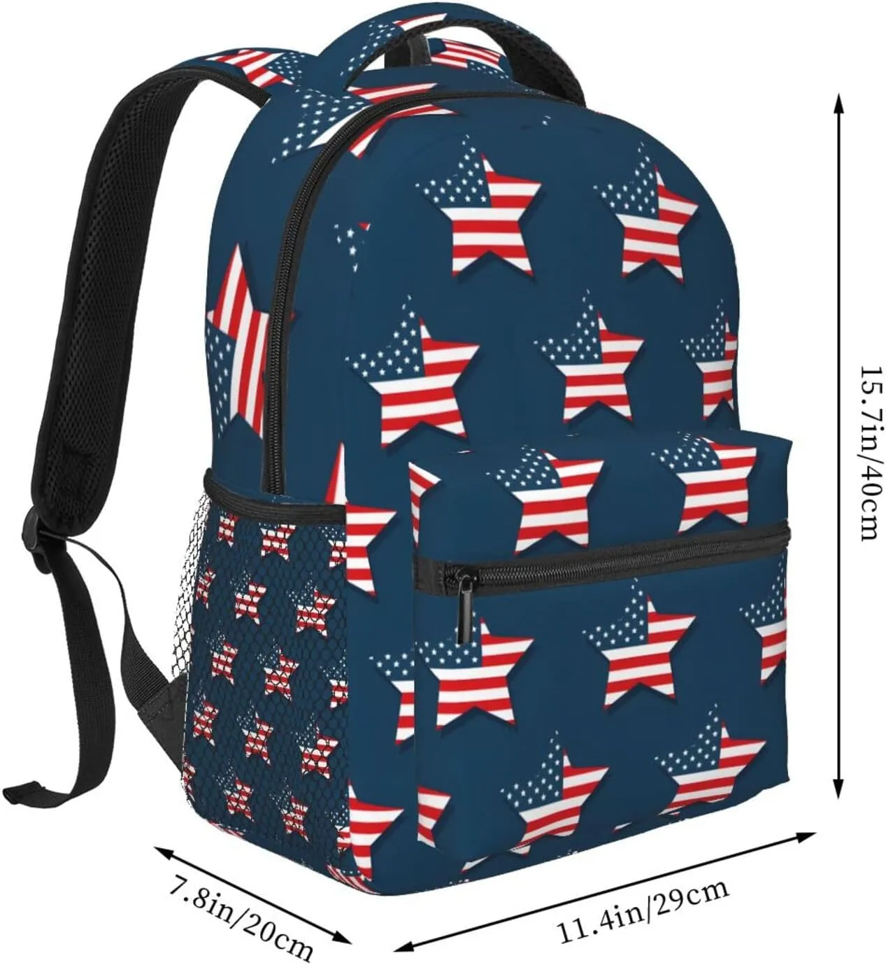 4th July Travel Laptop Backpack for Women Lightweight College Backpack Adjustable Fits 15.6 Inch Laptop Bag Waterproof for Men, Work, Gym