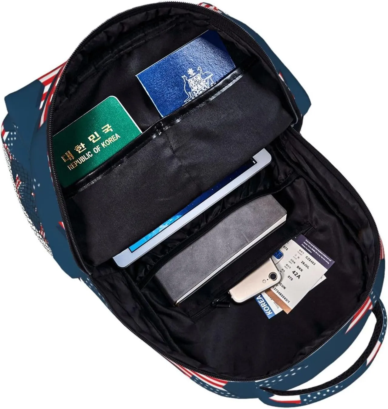 4th July Travel Laptop Backpack for Women Lightweight College Backpack Adjustable Fits 15.6 Inch Laptop Bag Waterproof for Men, Work, Gym