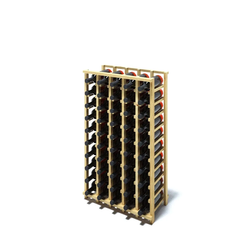 5 Column Pine Base Wine Rack