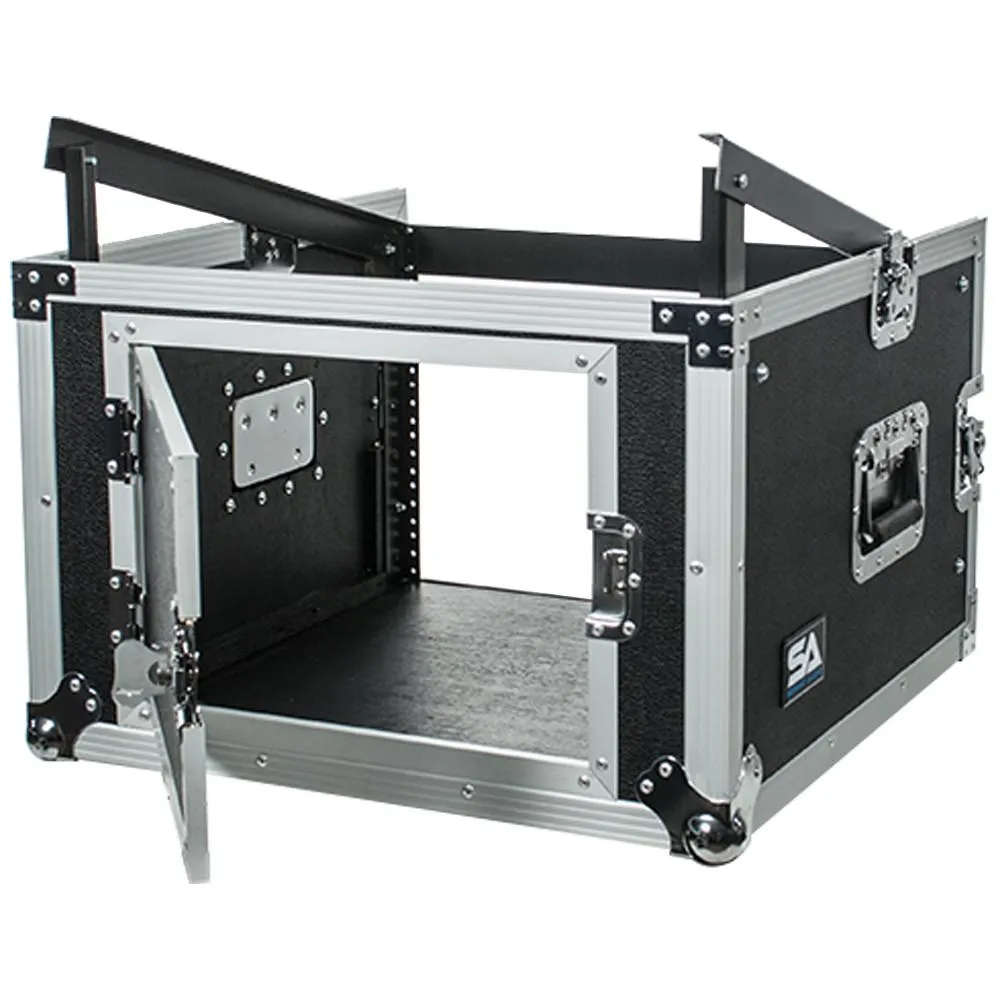 6 Space Rack Case with Slant Mixer Top