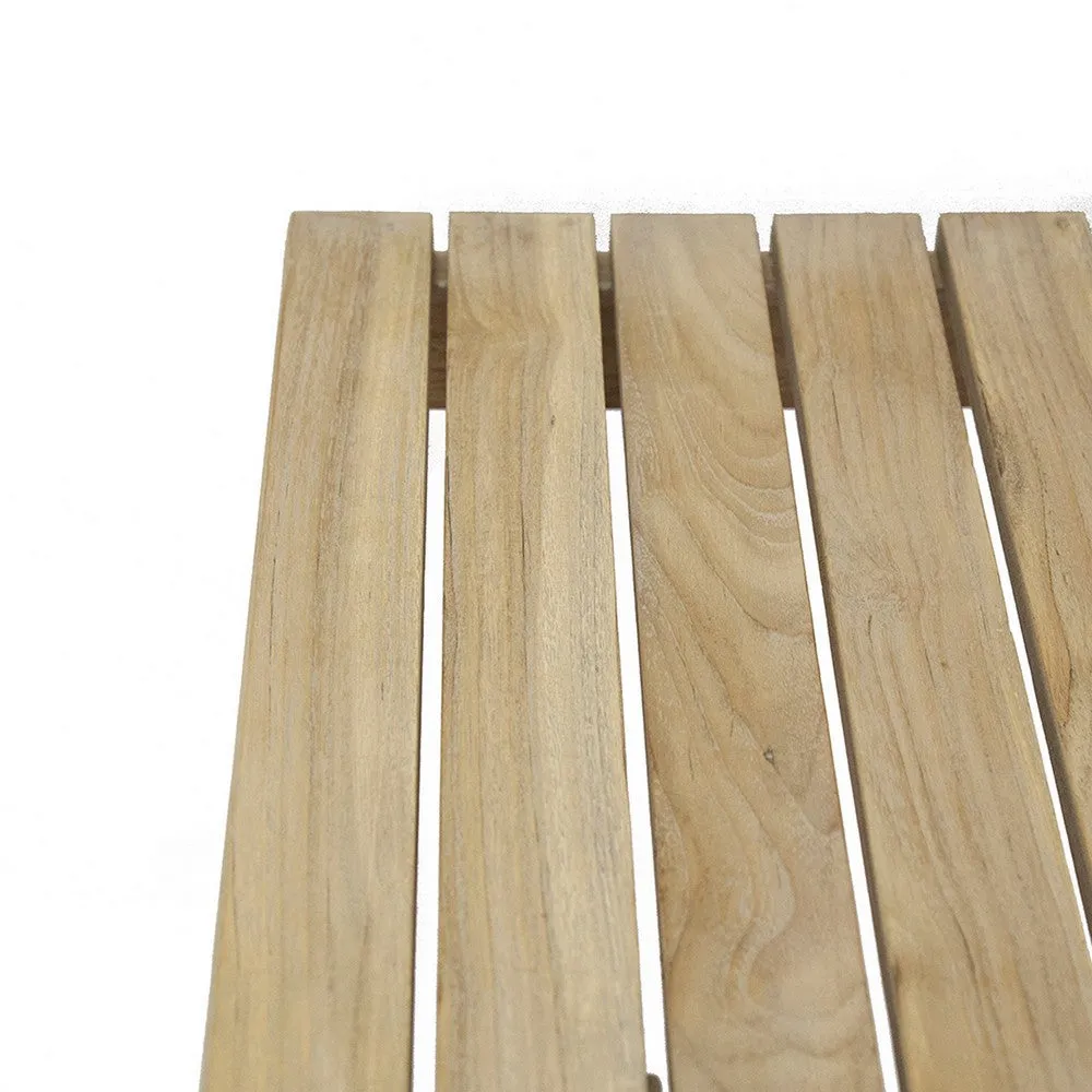 67 Inch Flower, Plant Stand, Multi Tier Shelf Design, Natural Teak Wood By Casagear Home
