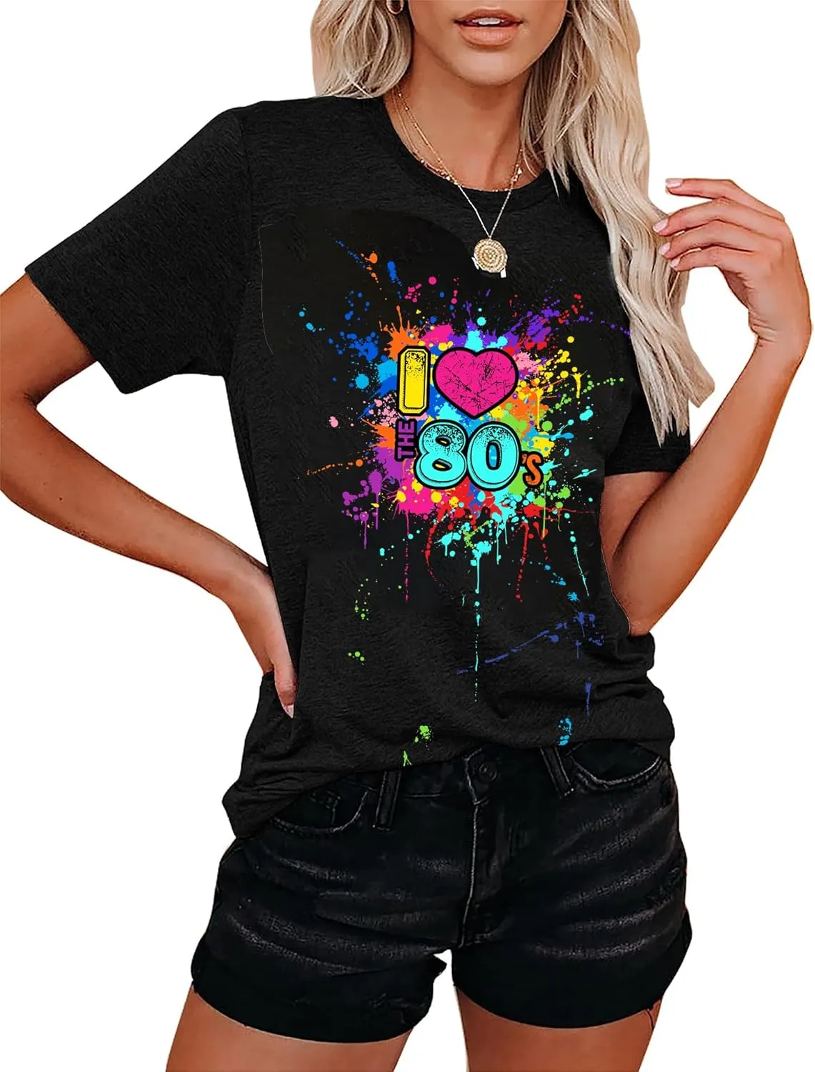 80s Shirts for Women I Love The 80s Tshirts for Girls 1980 Themed Style Outfit for Party