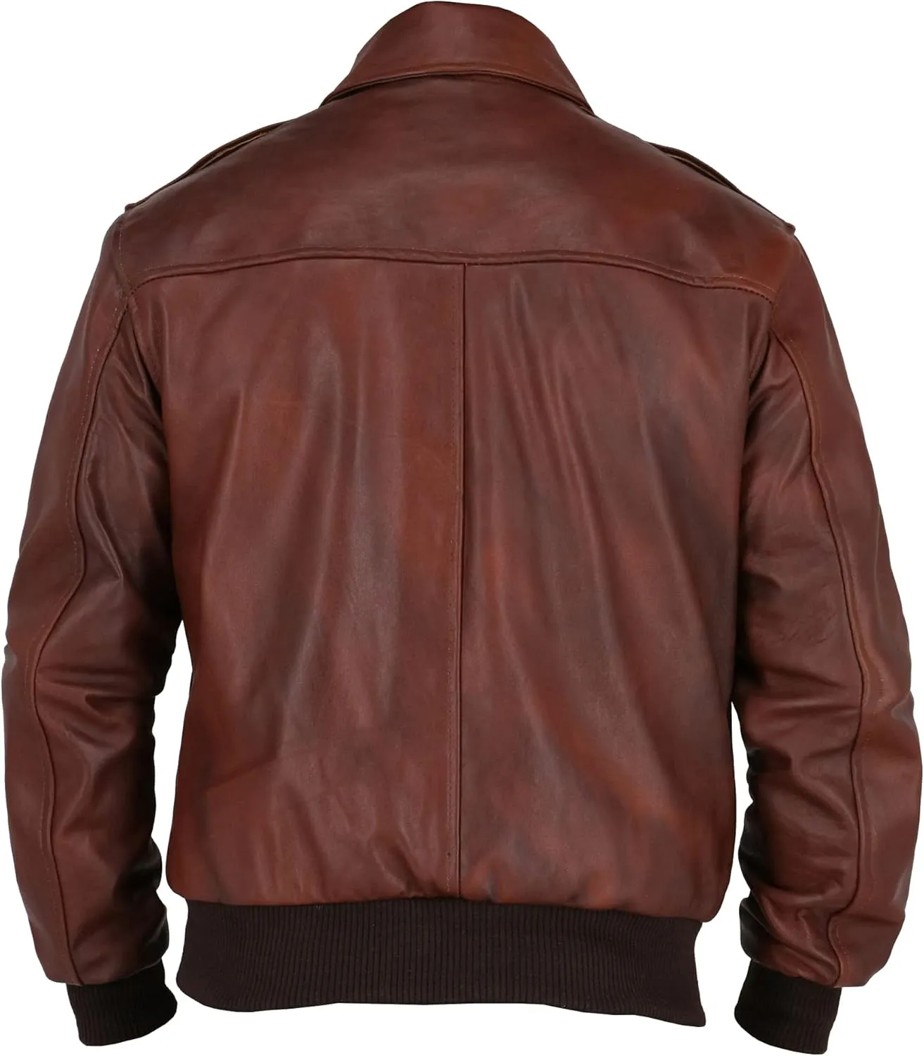 A2 Aviator Brown WWII Flying Tiger Jacket - Pilot Jackets for Men - Bomber Leather Jacket Men