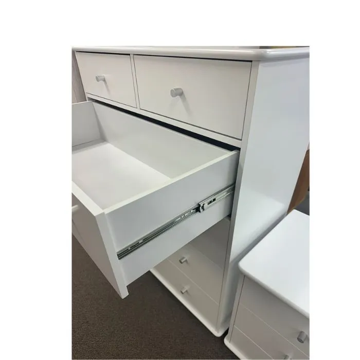 Ablaze 3 Drawer Bedside White