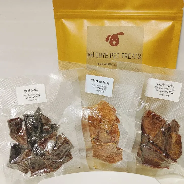 Air Dried Pet Treats 3-in-1 Pack: Chicken  Pork  Beef