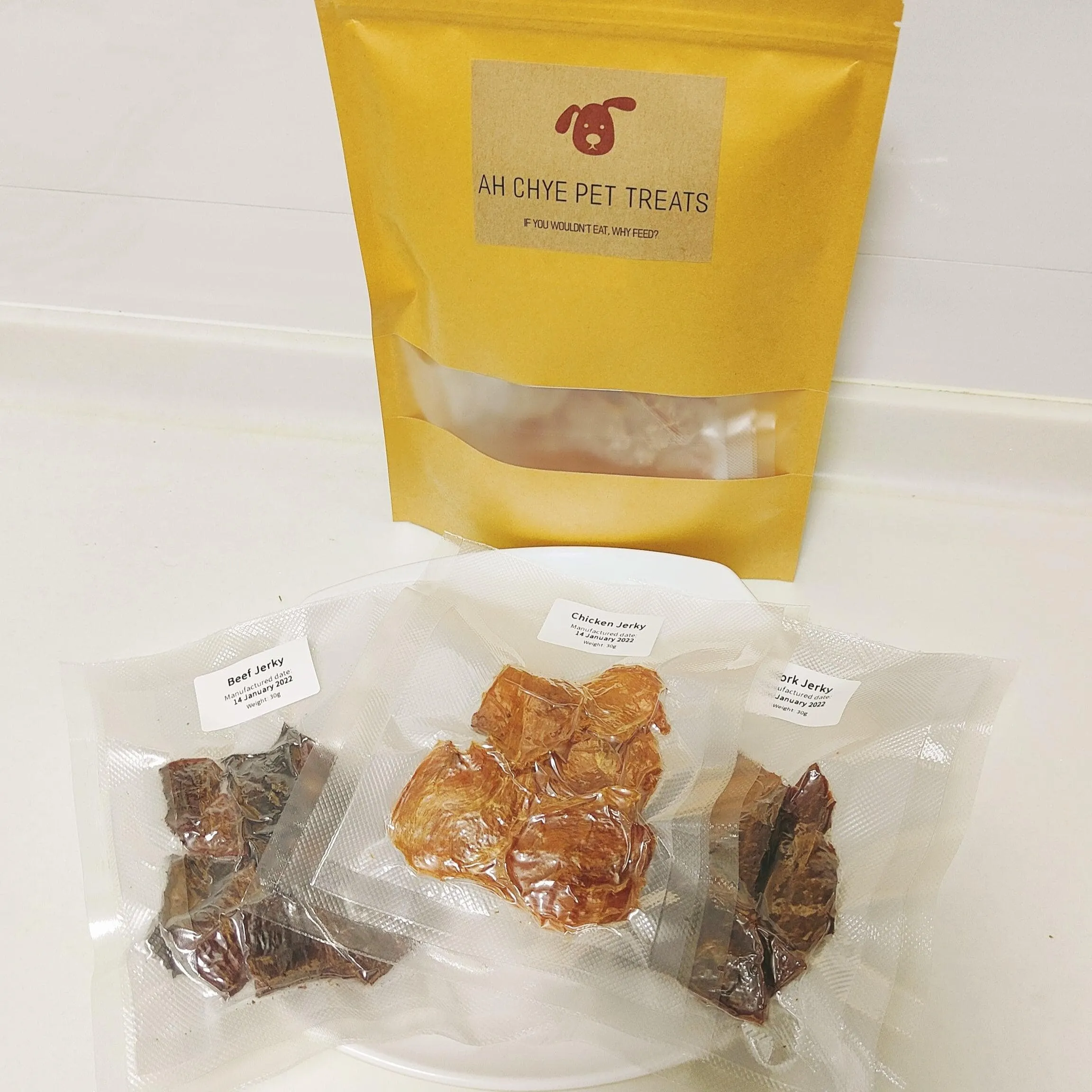 Air Dried Pet Treats 3-in-1 Pack: Chicken  Pork  Beef