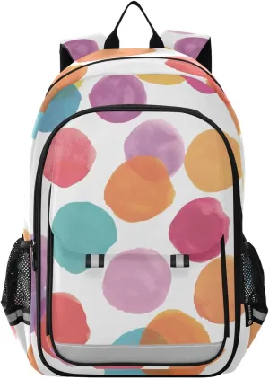 ALAZA Polka Dots Circles Round Shapes Abstract Bubble Backpacks Reflective Safety Backpack