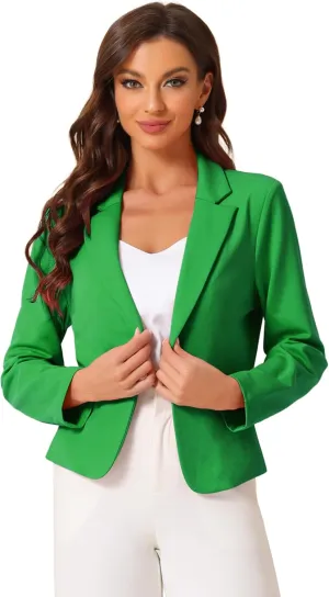 Allegra K Business Blazer for Women's Work Office Open Front Casual Dressy Suit Jackets