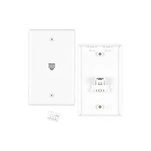 Allen Tel AT317-6F-15 Flush Mount IDC/TV E-Z Outlet, White
