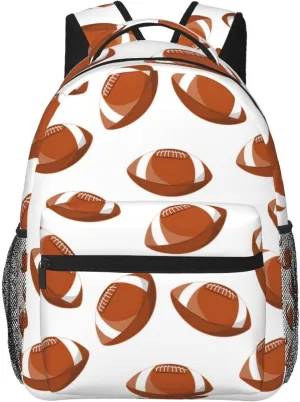 American Football Travel Laptop Backpack Women Lightweight Backpack Adjustable College Backpack Fits 15.6 Inch Laptop Waterproof Travel Backpack for Women, Men, Travel