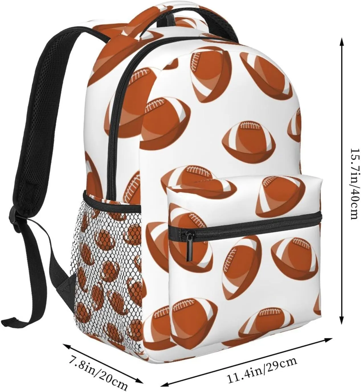 American Football Travel Laptop Backpack Women Lightweight Backpack Adjustable College Backpack Fits 15.6 Inch Laptop Waterproof Travel Backpack for Women, Men, Travel