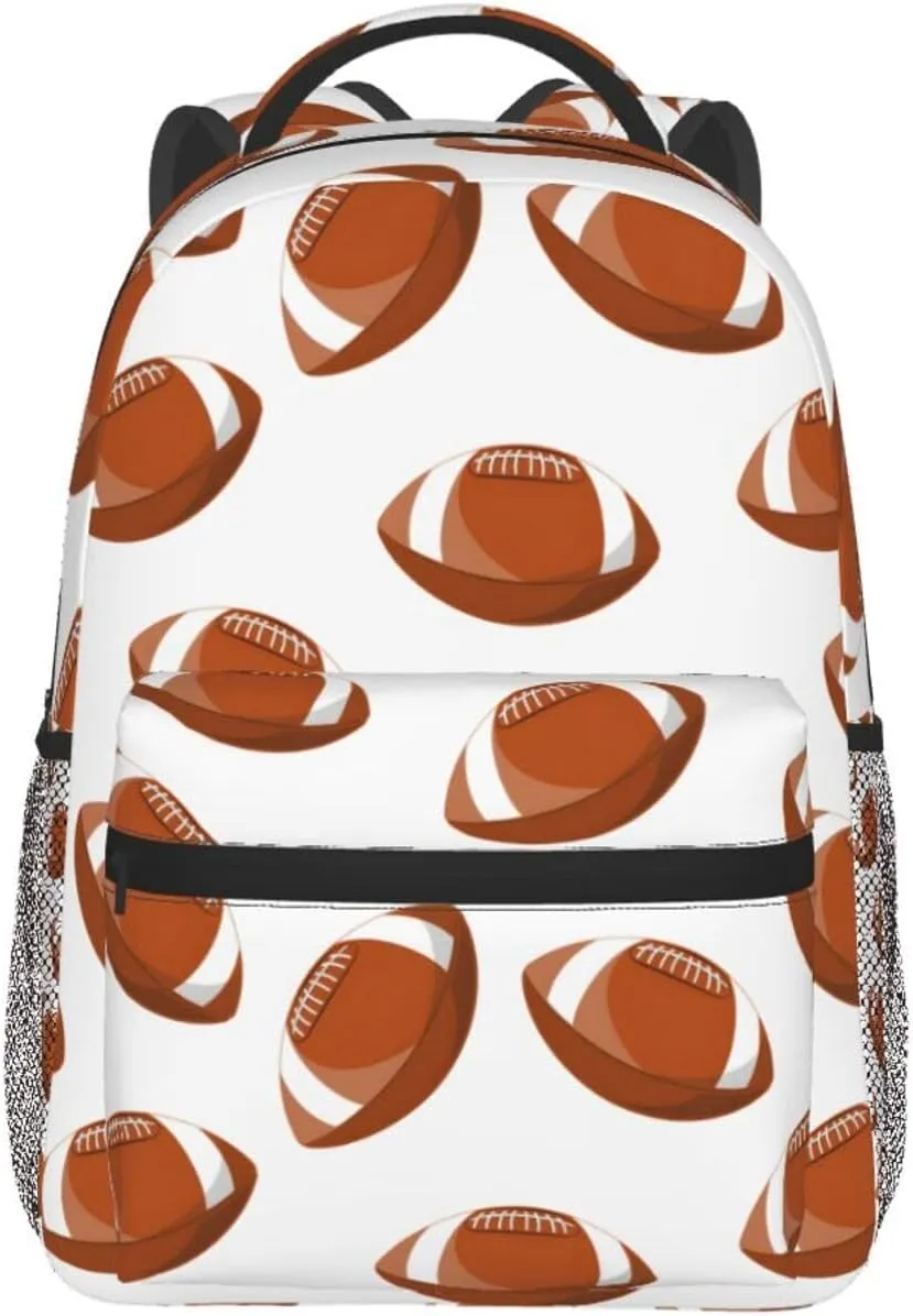 American Football Travel Laptop Backpack Women Lightweight Backpack Adjustable College Backpack Fits 15.6 Inch Laptop Waterproof Travel Backpack for Women, Men, Travel
