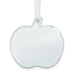Apple Glass Ornament with Gift Pouch