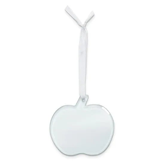 Apple Glass Ornament with Gift Pouch