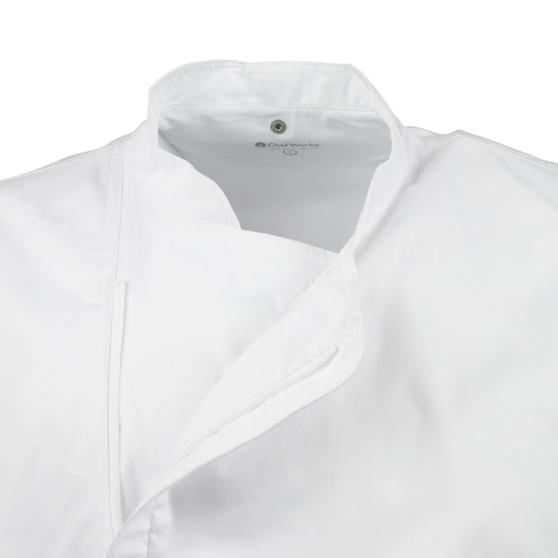 B471-L Chef Works Springfield Zipper Mens Chefs Jacket White L