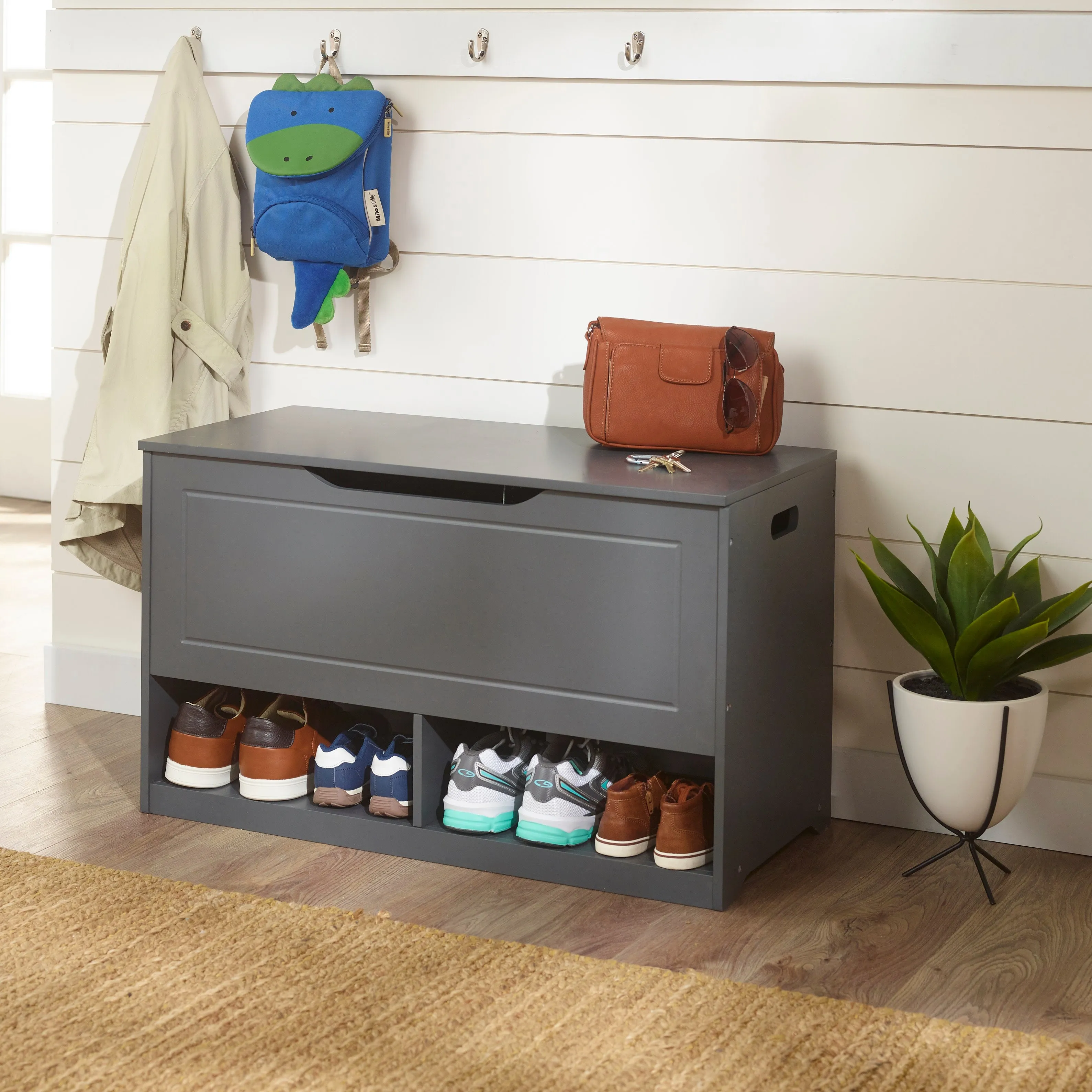 Badger Basket Up and Down Toy and Storage Box and Bench with Two Baskets