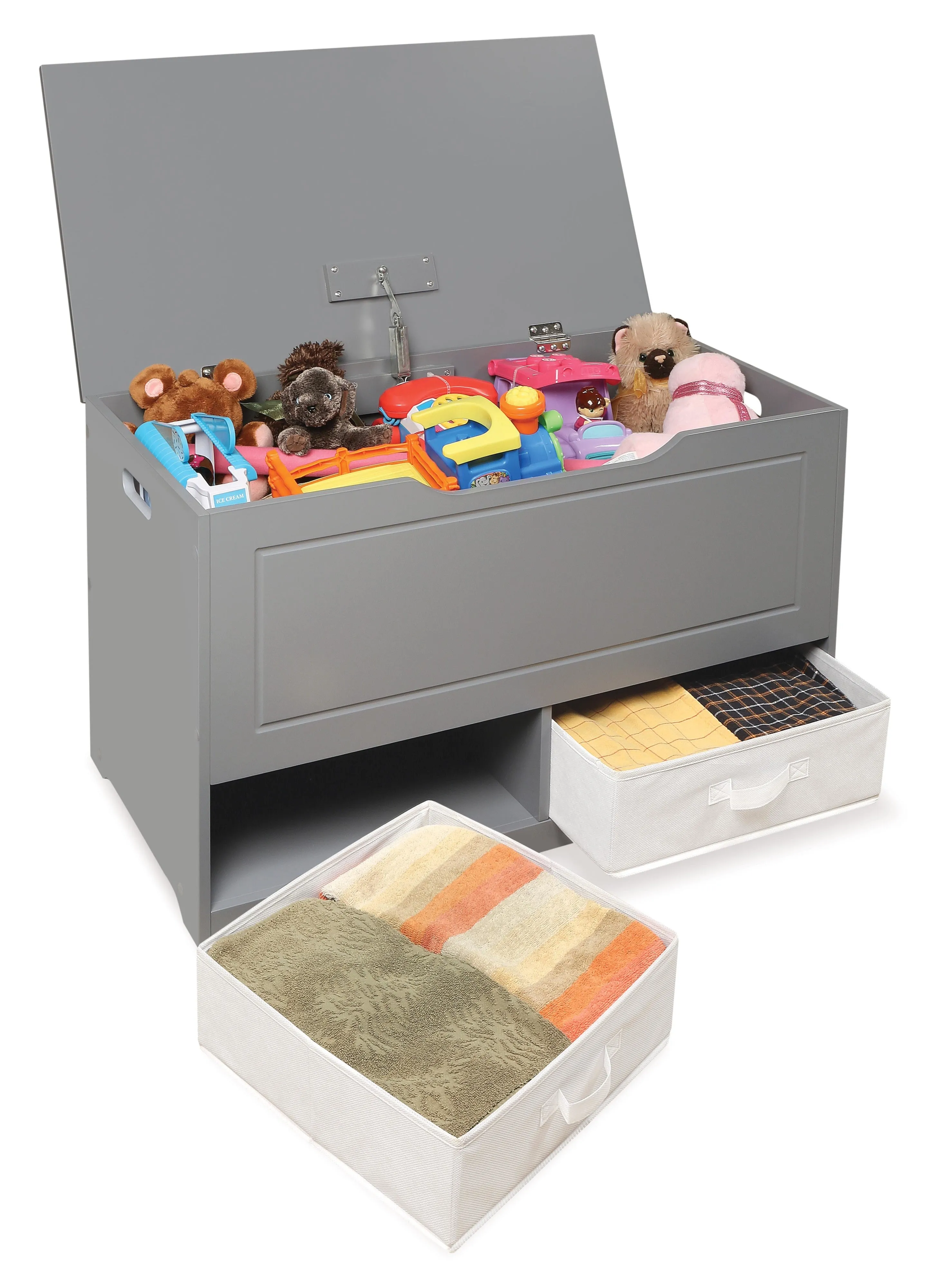 Badger Basket Up and Down Toy and Storage Box and Bench with Two Baskets