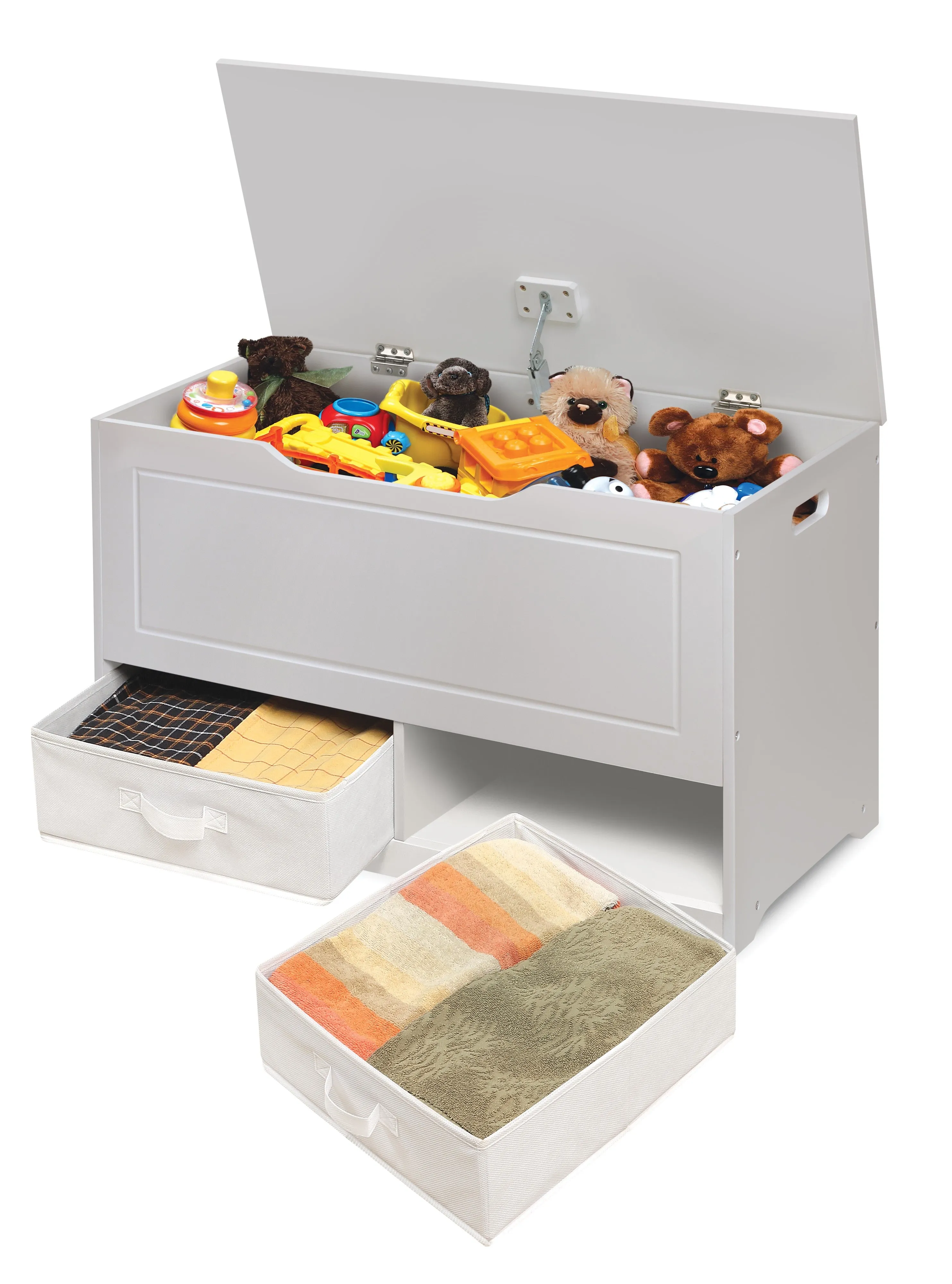 Badger Basket Up and Down Toy and Storage Box and Bench with Two Baskets
