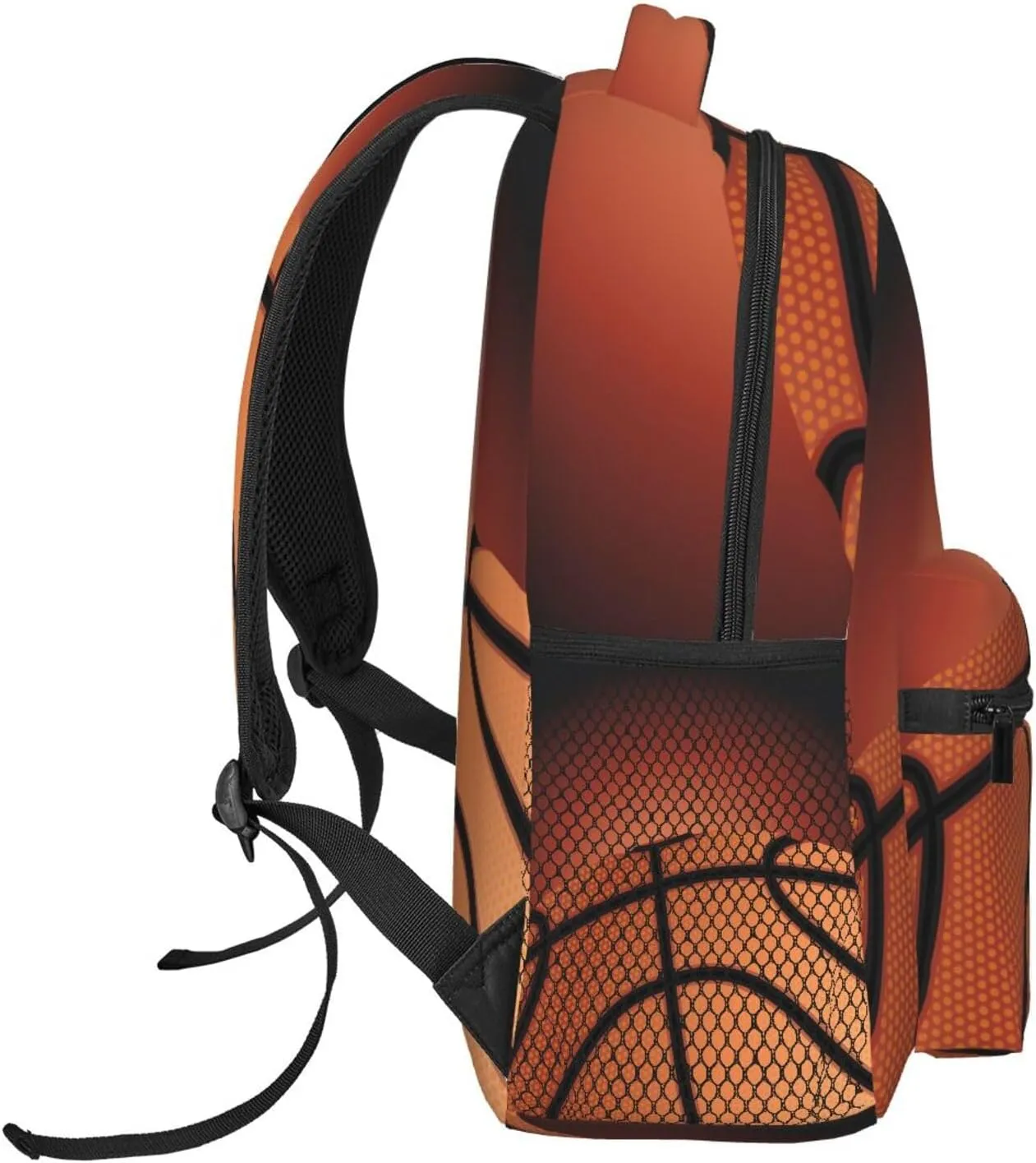 Basketball Travel Laptop Backpack for Women Lightweight Backpack Adjustable College Backpack Fits 15.6 Inch Laptop Bag Waterproof Travel Backpack for Men, Work, Gym