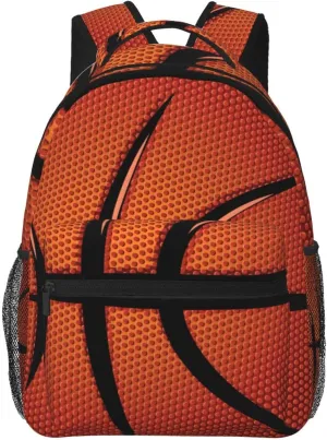 Basketball Travel Laptop Backpack Women Lightweight Backpack Adjustable College Backpack Fits 15.6 Inch Laptop Waterproof Travel Backpack for Women, Men, Travel