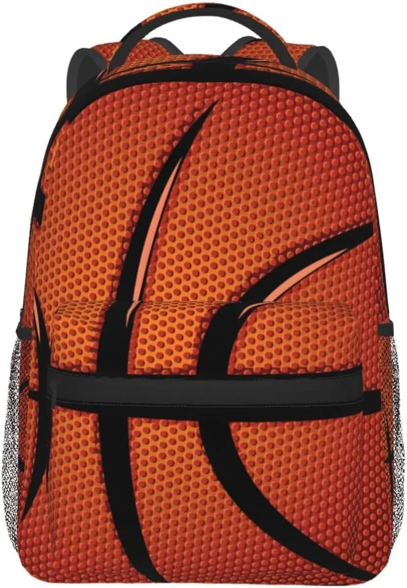 Basketball Travel Laptop Backpack Women Lightweight Backpack Adjustable College Backpack Fits 15.6 Inch Laptop Waterproof Travel Backpack for Women, Men, Travel
