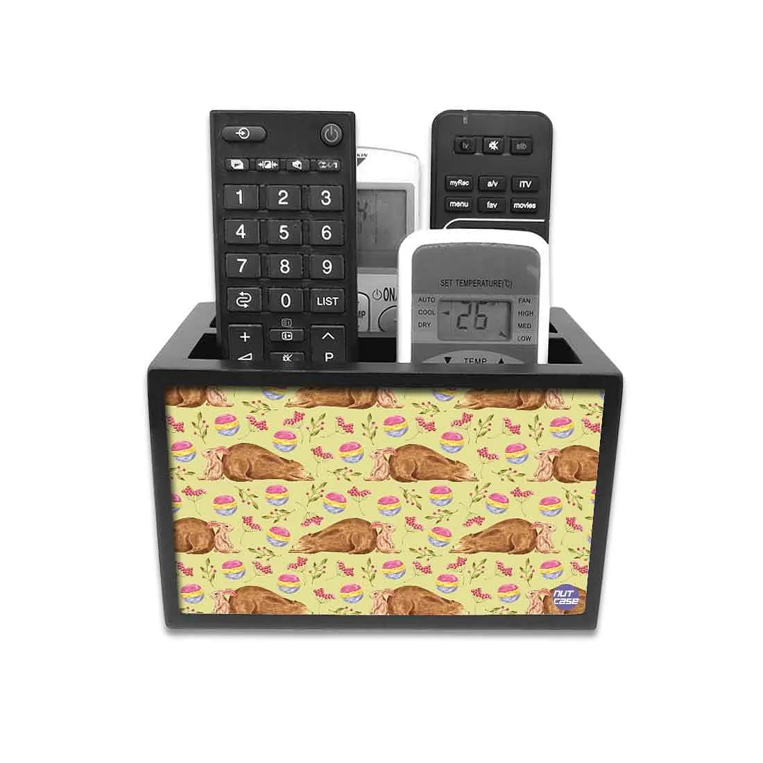 Beautiful Modern Remote Control Holder - Bear & Rabbit