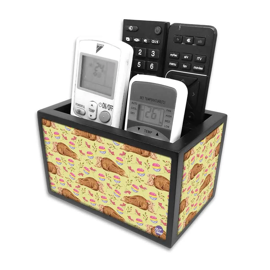 Beautiful Modern Remote Control Holder - Bear & Rabbit