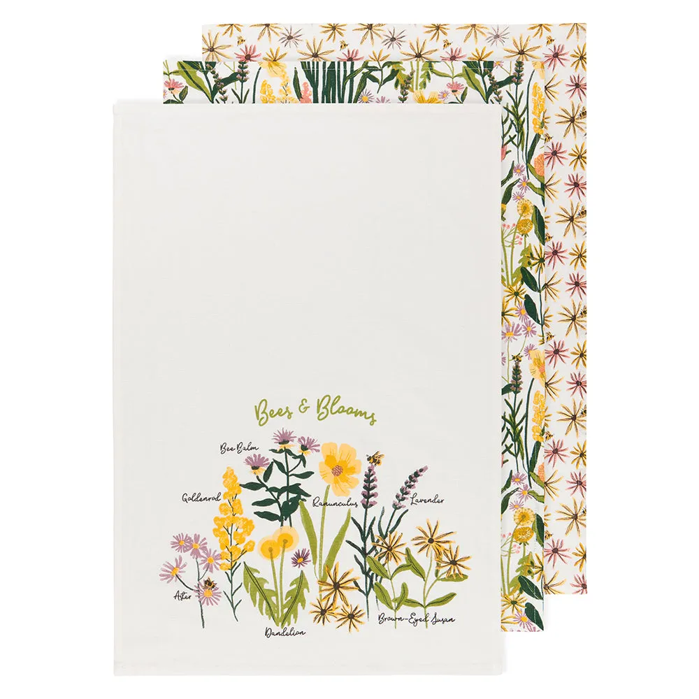 Bees and Blooms Tea Towel Set