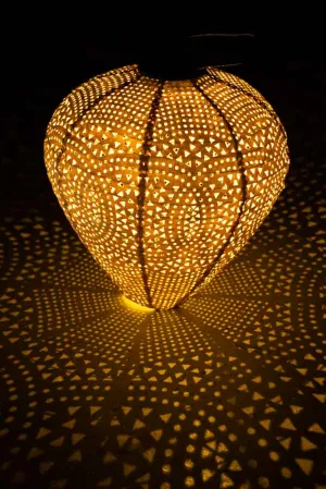 Bell Shaped Peach Outdoor Garden Lantern