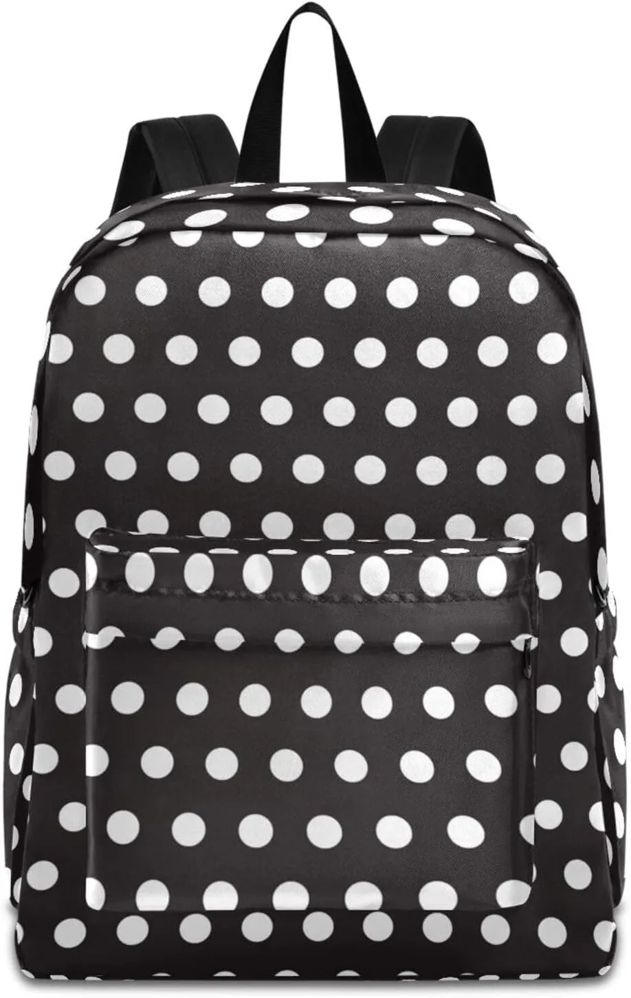 Black and White Polka Dot Backpacks For Teen Girls Boys School Bookbag