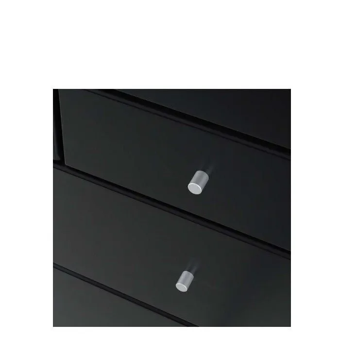 Black Pearl 3 Drawer Bedside
