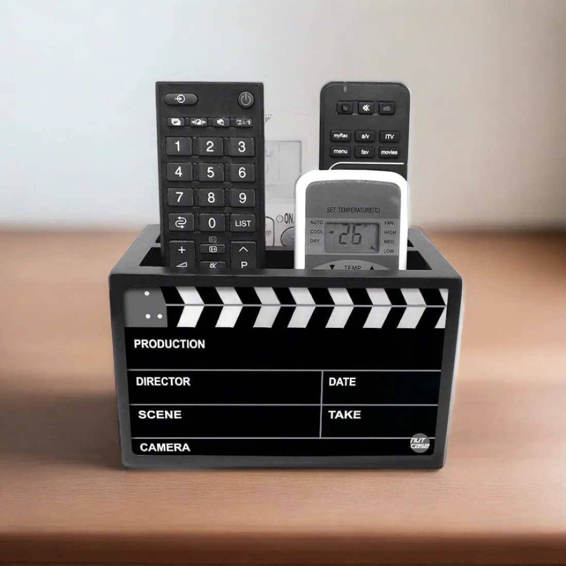 Black Remote Control Holder For TV / AC Remotes -  Filmy