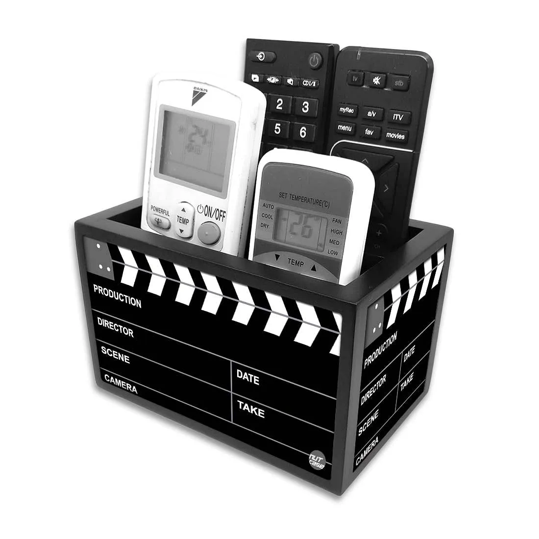Black Remote Control Holder For TV / AC Remotes -  Filmy