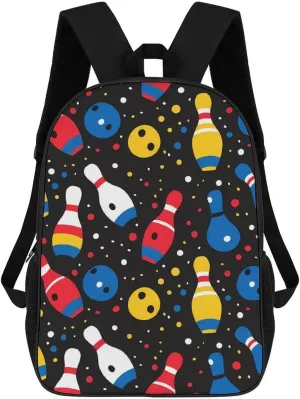 Bowling Ball Black 17 Inch Travel Laptop Backpack Business Carry on Backpack Large Computer Backpack for Men Women