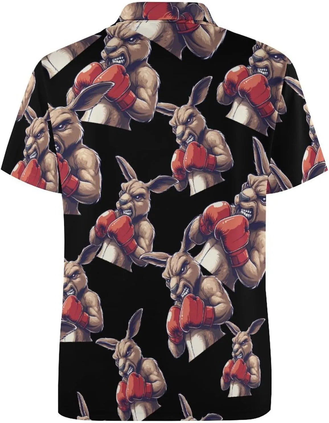 Boxing King Kangaroos Mens Polo Shirts Quick Dry Short Sleeve T-shirts Slim Tennis Collared Tees Tops