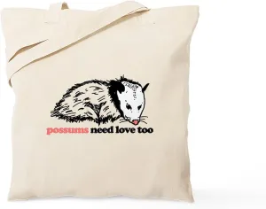 CafePress Possums Need Love Too Tote Bag Natural Canvas Tote Bag, Reusable Shopping Bag