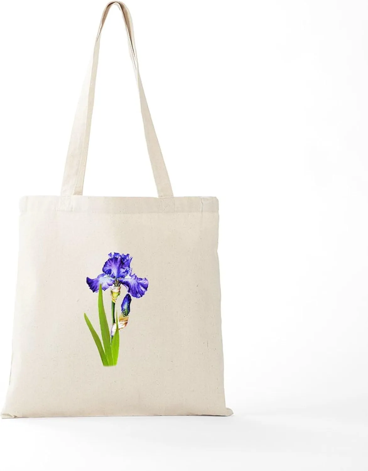 CafePress Purple Iris Tote Bag Natural Canvas Tote Bag, Reusable Shopping Bag